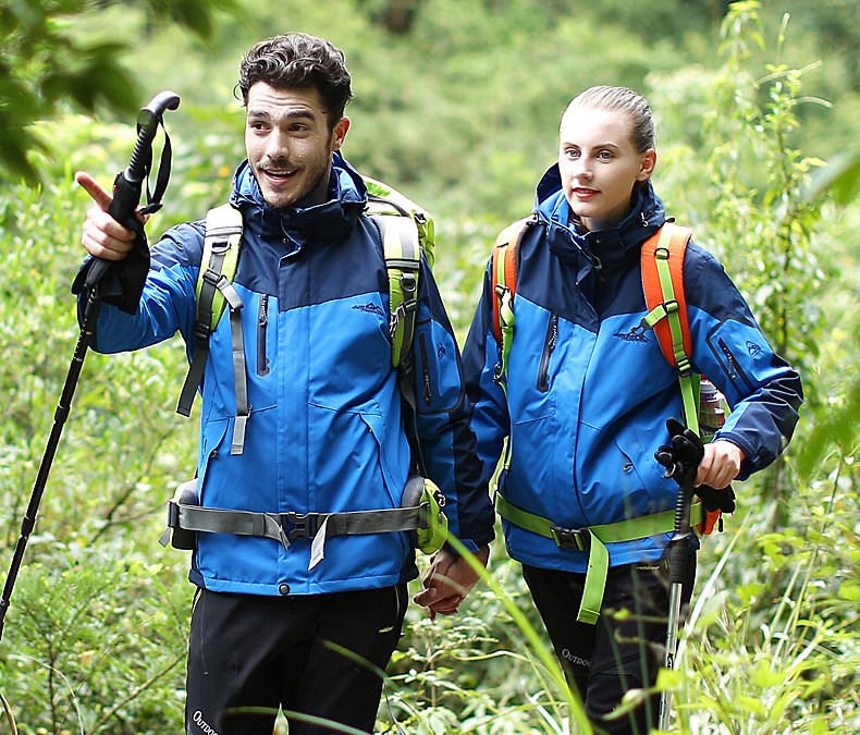 冲锋衣男三合一可拆卸加厚女连锁商超团体定制印logo字刺绣工作服(图5)