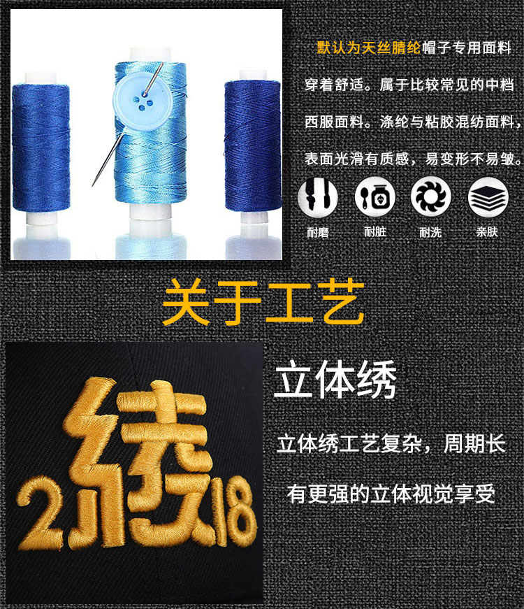 定制帽子logo印字刺绣平沿帽韩版鸭舌帽棒球帽渔夫帽儿童小黄帽(图9)