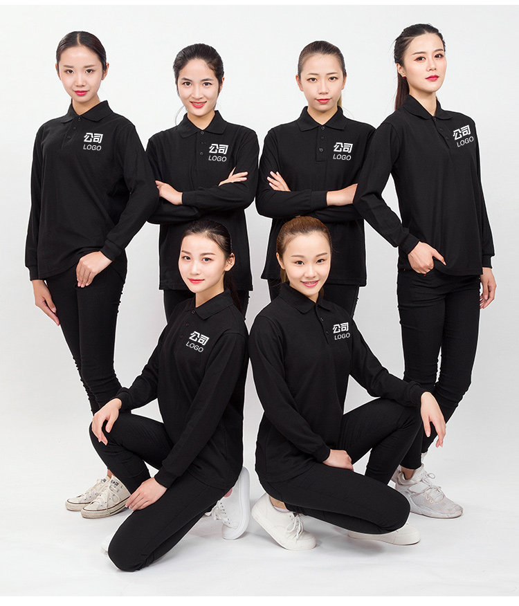 翻领polo衫长袖定制t恤印字logo订制刺绣工作服广告文化衫diy衣服(图21)