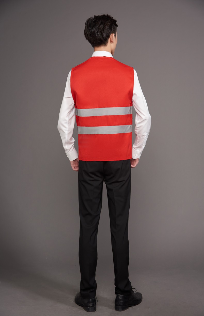 工作服马甲定制印LOGO建筑工程施工反光条安全背心外卖送餐员制服(图21)
