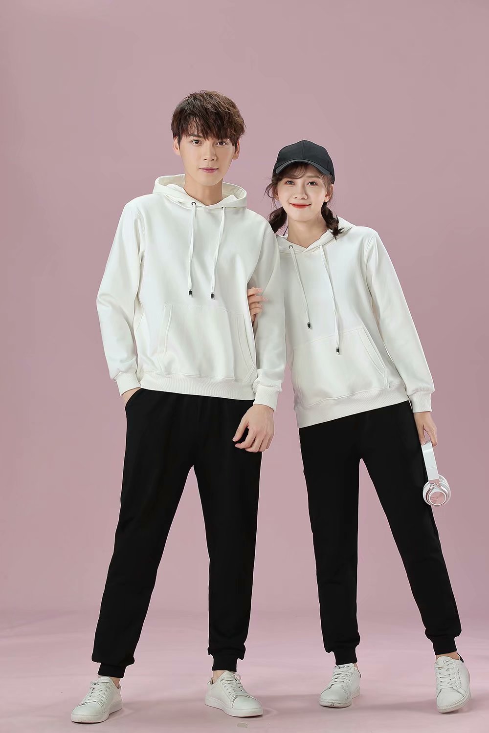 卫衣定制印字logo班服同学聚会团体工作服连帽拉链外套加绒刺绣(图25)