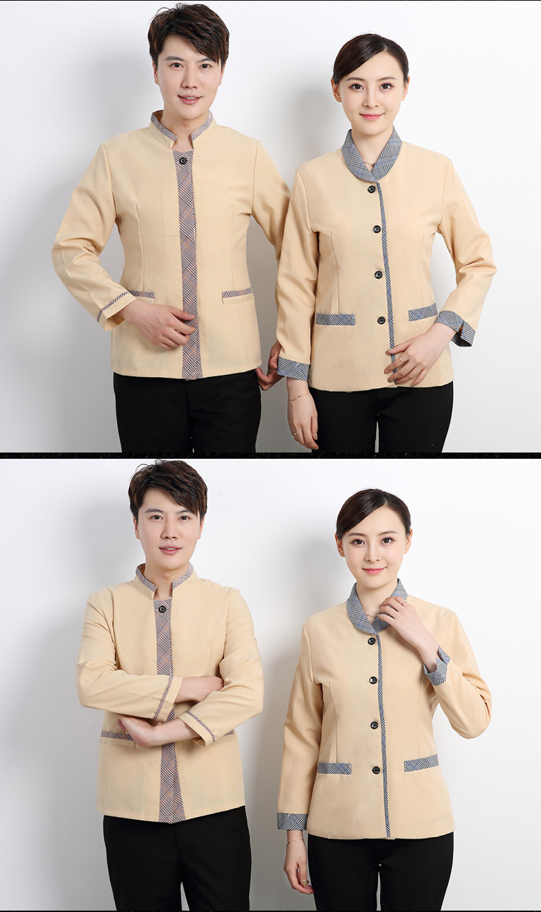 保洁服长袖秋冬装套装女物业酒店家政阿姨服装客房清洁工作服定制(图9)