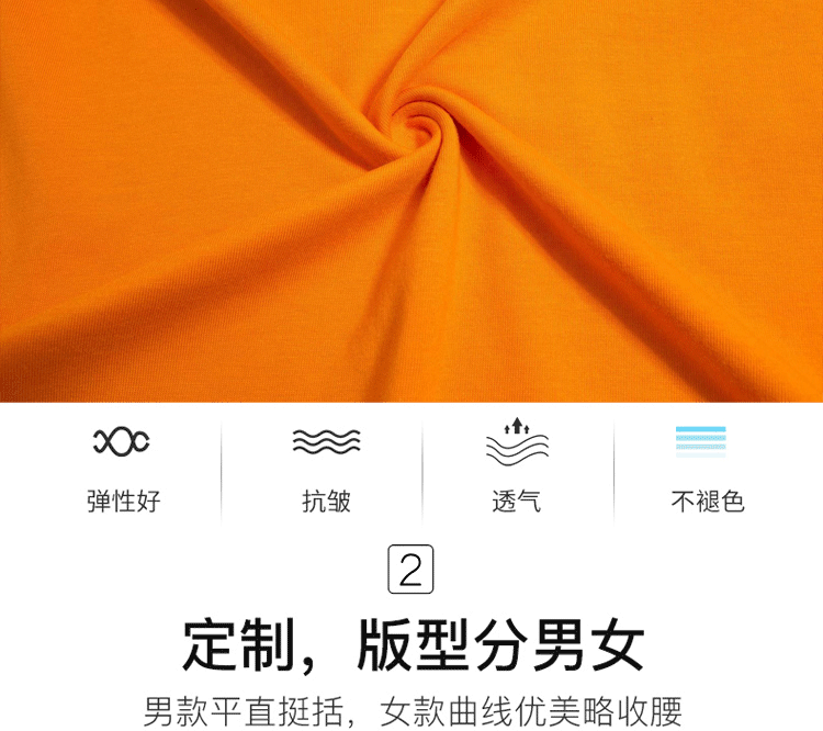 纯棉圆领短袖广告衫T恤diy工作服定制团体服印logo班服文化衫定制(图8)