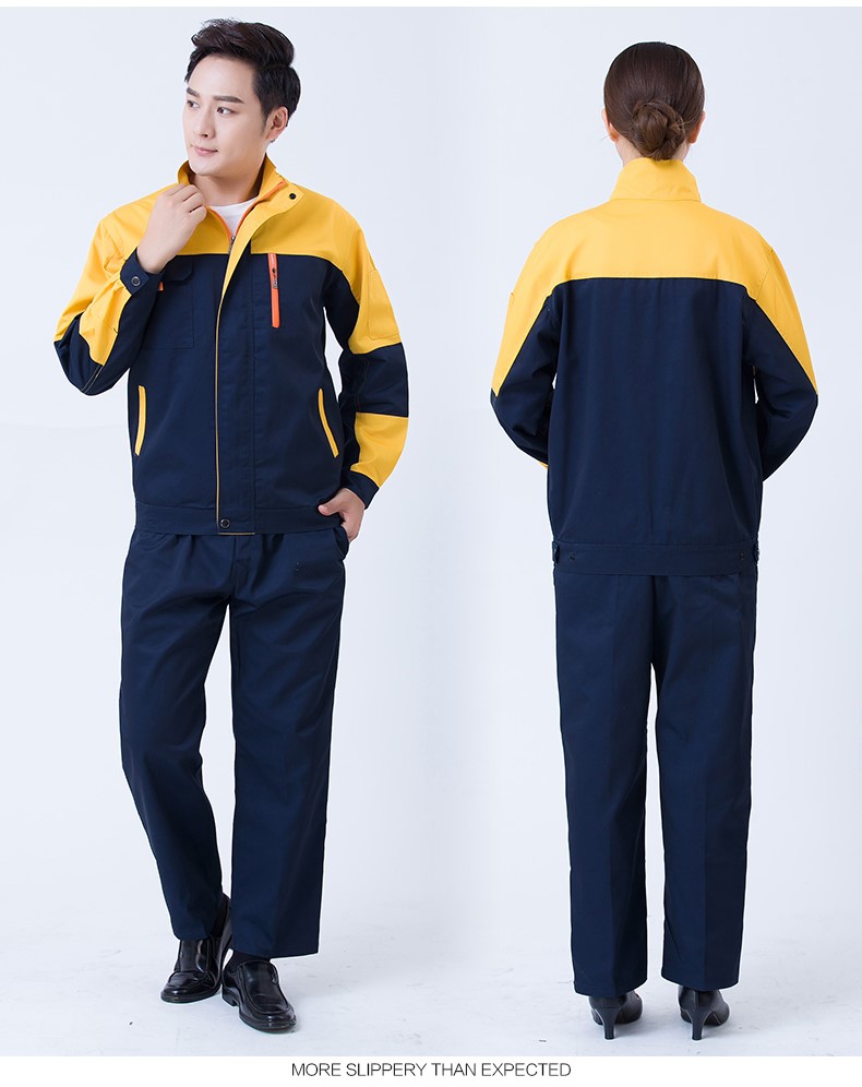 工作服套装长袖春秋季工装制服汽修劳保服厂服定制(图9)