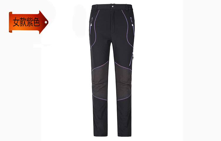 冲锋裤男加绒加厚防水防寒冬季户外宽松大码弹力小脚迷彩冲锋裤女(图34)