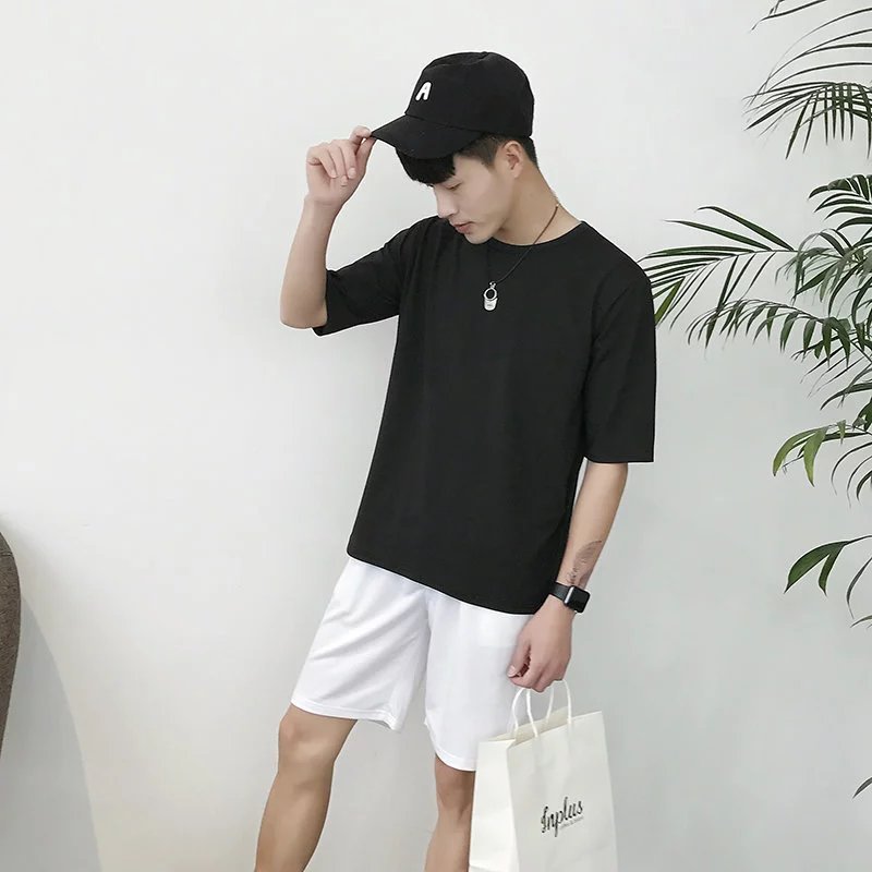 韩版学生班服定制短袖t恤印图五5分中袖宽松纯棉圆领毕业聚会服(图8)