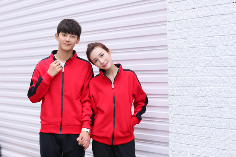 秋冬装快餐火锅店服务员工作服长袖卫衣定制超市工装加厚外套印字(图14)