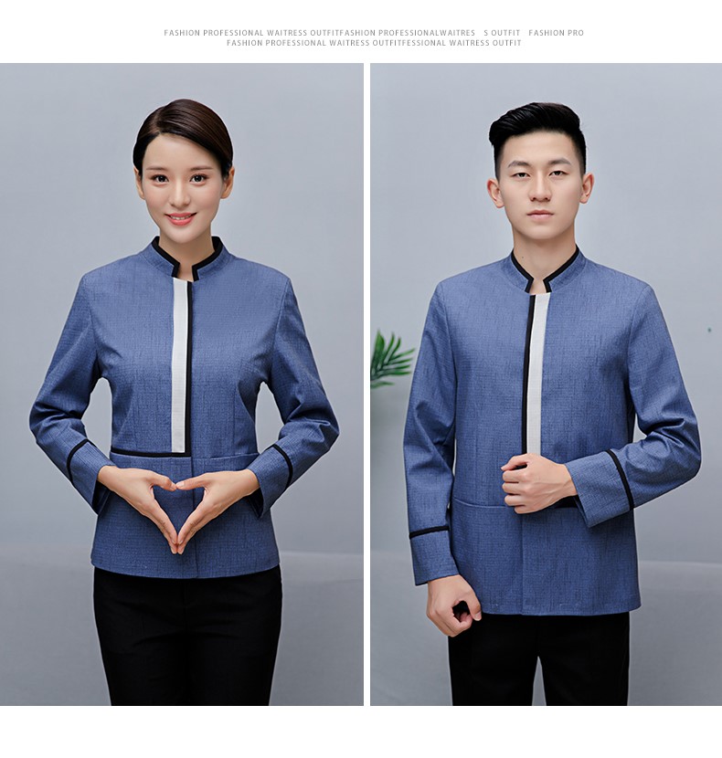 亚麻保洁服秋冬装酒店客房宾馆工作服长袖物业PA清洁员女工装定制(图13)