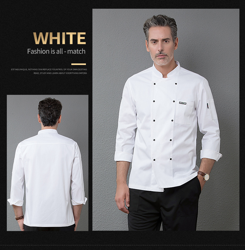 厨师工作服男长袖定制logo印字秋冬厨师服加肥加大xxxxxl超大大码(图14)