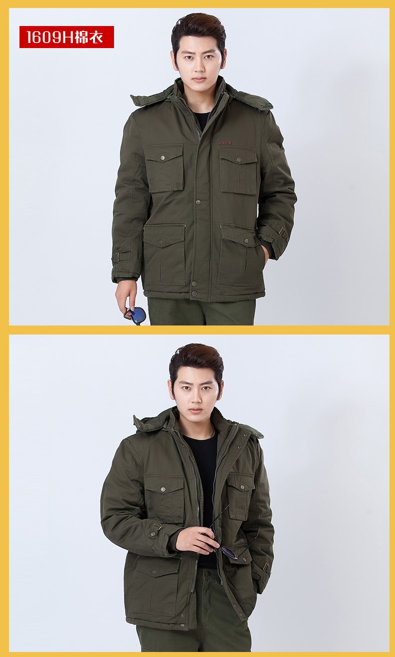 冬季劳保工作服棉袄男户外军迷保暖军大衣棉加厚防寒军装棉服(图16)