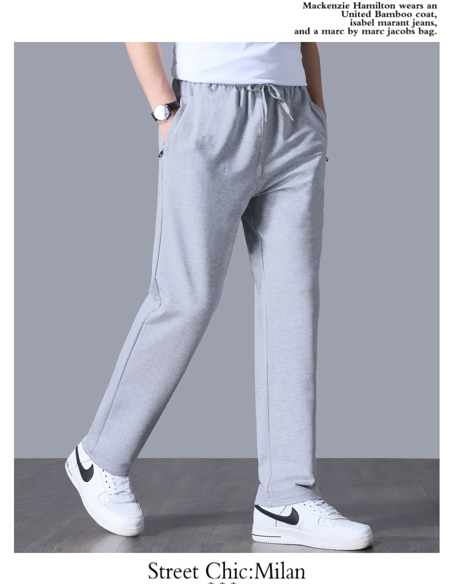 秋季运动裤男宽松直筒休闲长裤子秋冬款加绒加厚加肥大码跑步卫裤(图10)