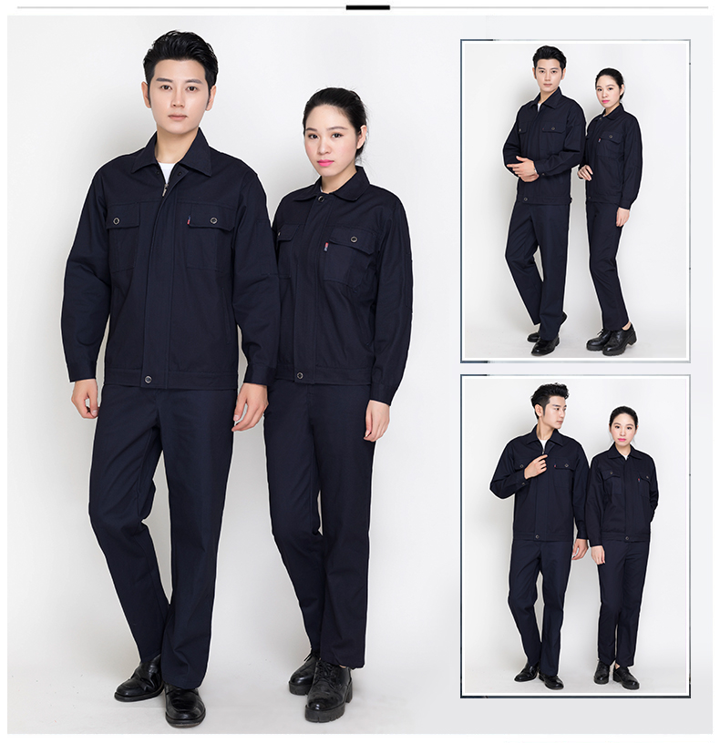 秋冬季纯棉工作服套装男电焊工厂车间维修汽修服劳保服定制上衣(图13)