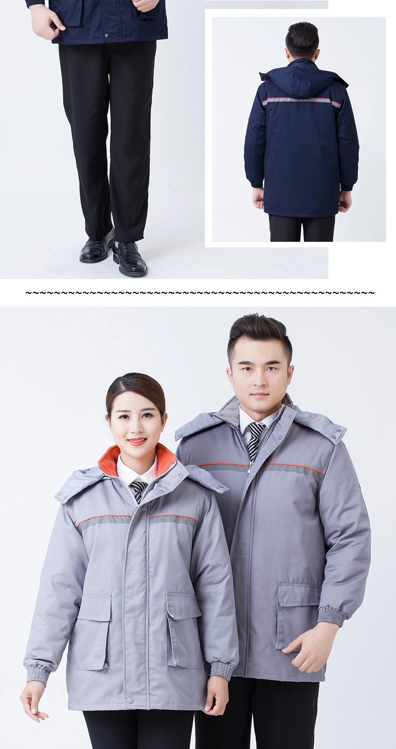 防静电棉服加油站工作服冬装 劳保棉衣 中石化反光条冬装棉袄(图14)