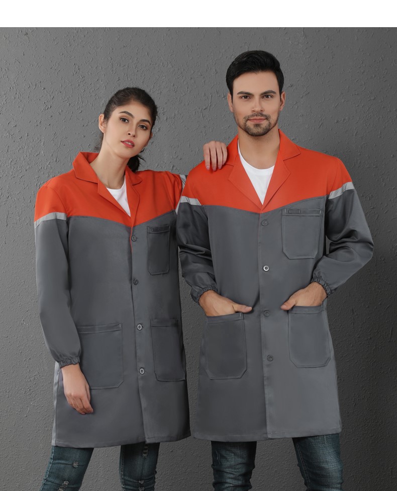 定制加厚蓝大褂工作服男女长款工装耐磨防尘搬运工服罩衣劳保服(图17)