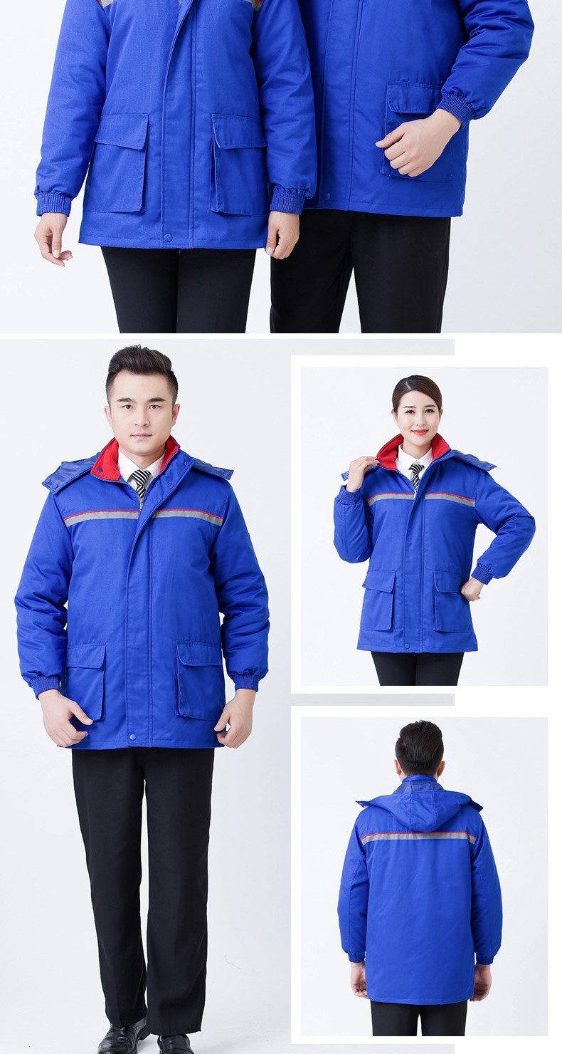 防静电棉服加油站工作服冬装 劳保棉衣 中石化反光条冬装棉袄(图12)