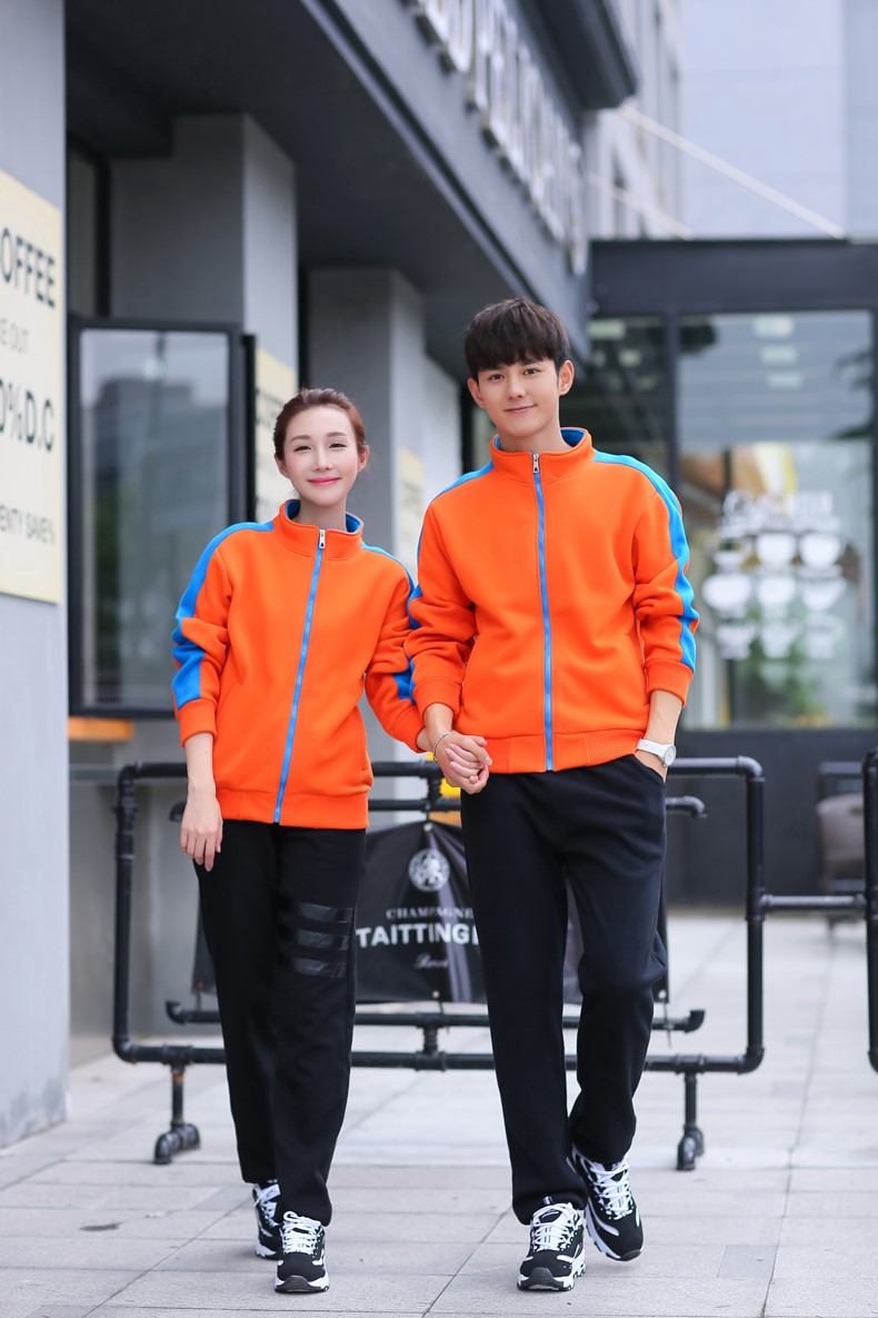 秋冬装快餐火锅店服务员工作服长袖卫衣定制超市工装加厚外套印字(图26)