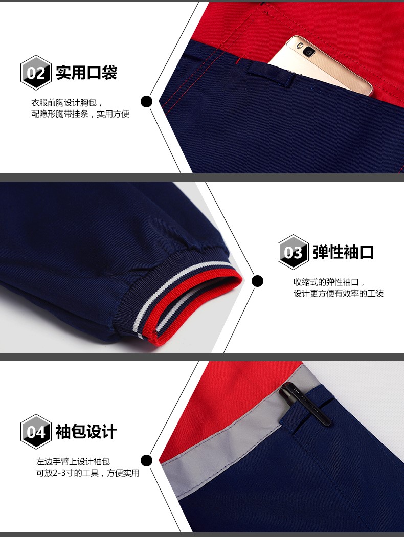 大褂工作服长袖蓝大褂搬运服仓储男女车间食品服劳保服定制作印字(图15)