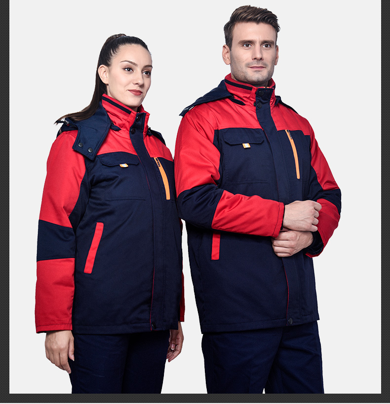 工作服棉衣男女冬季加厚棉服套装车间保暖防寒劳保棉袄冬装定制(图18)