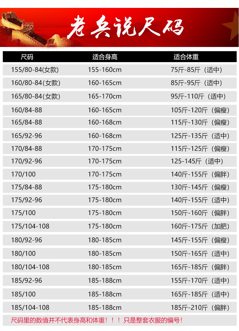 正品陆军07荒漠迷彩服套装男女学生军训服军装丛林特种兵作训服冬(图5)