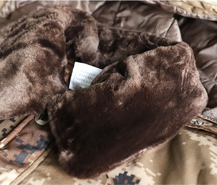 配发正品荒漠大衣迷彩作训大衣棉大衣加厚军大衣防寒保安棉服棉袄(图11)