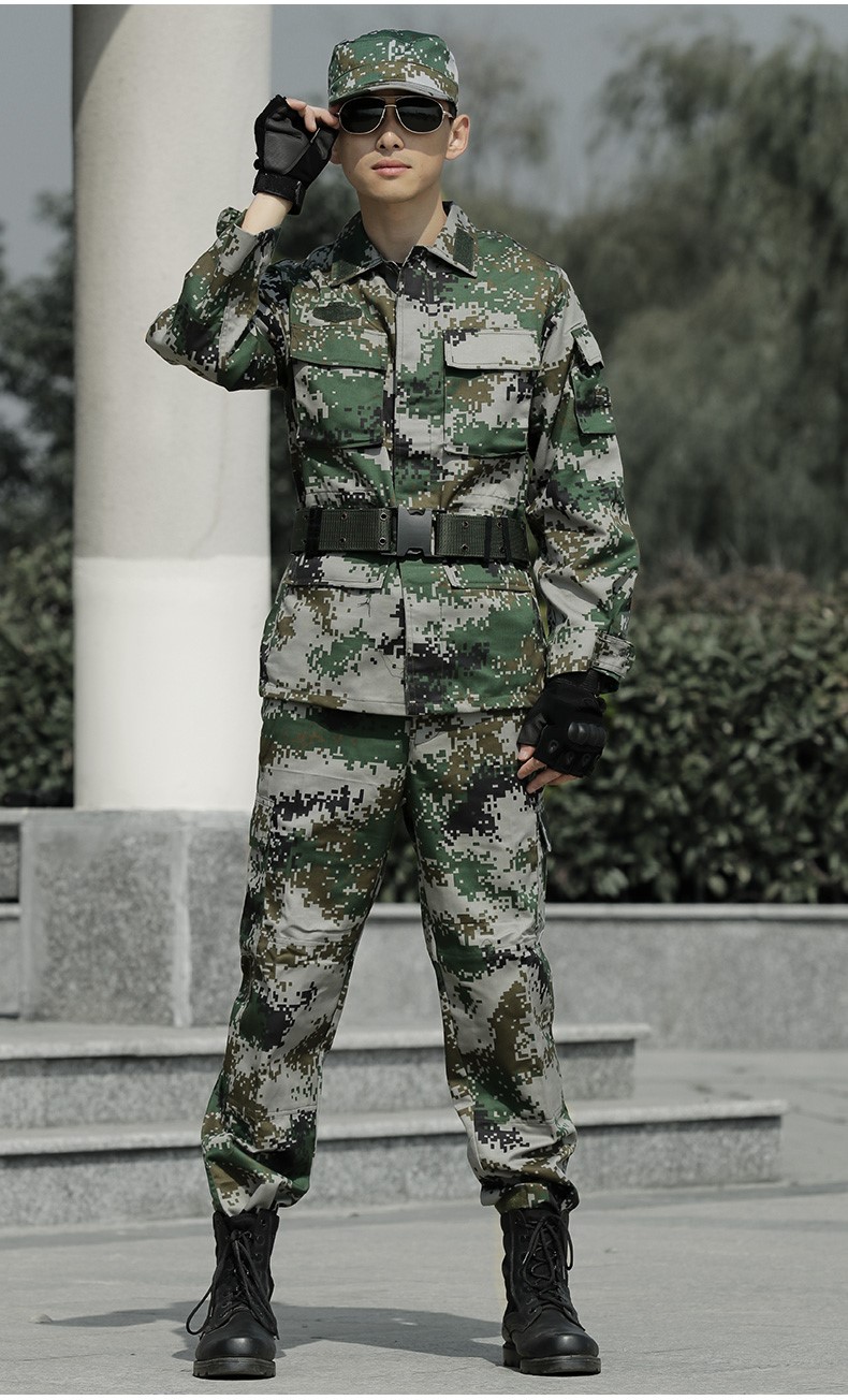 荒漠迷彩服套装男正品军工防静电特种兵火箭军军装丛林作训服冬季(图